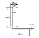 Wall to Glass Offset Shower Screen Hinge Matte Black-3