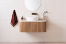 Prime Oak Curved Wall Hung Vanity-1