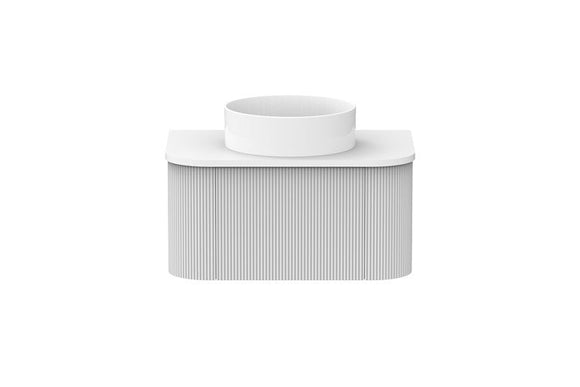 Ultra White Wall Hung Vanity V-Groove